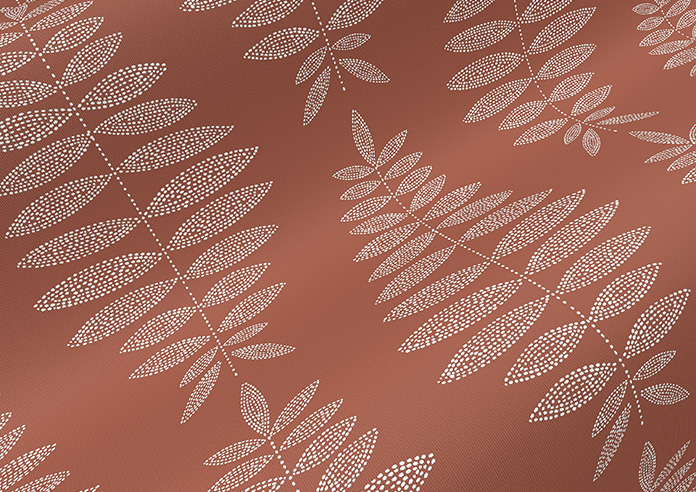 Fern Leaves, Russett - Twist&Fit Roller Blind - Image 4